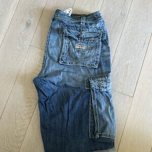 COPY - True Religion Jean cargo shorts, size 33